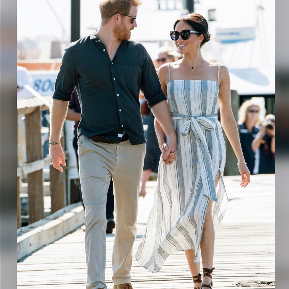 Reformation Pineapple dress Linen ASO Meghan Markle